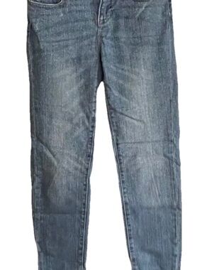 Gap Jeans Womens Premium Super Skinny Medium Wash Blue Denim 5 Pocket Button Zip